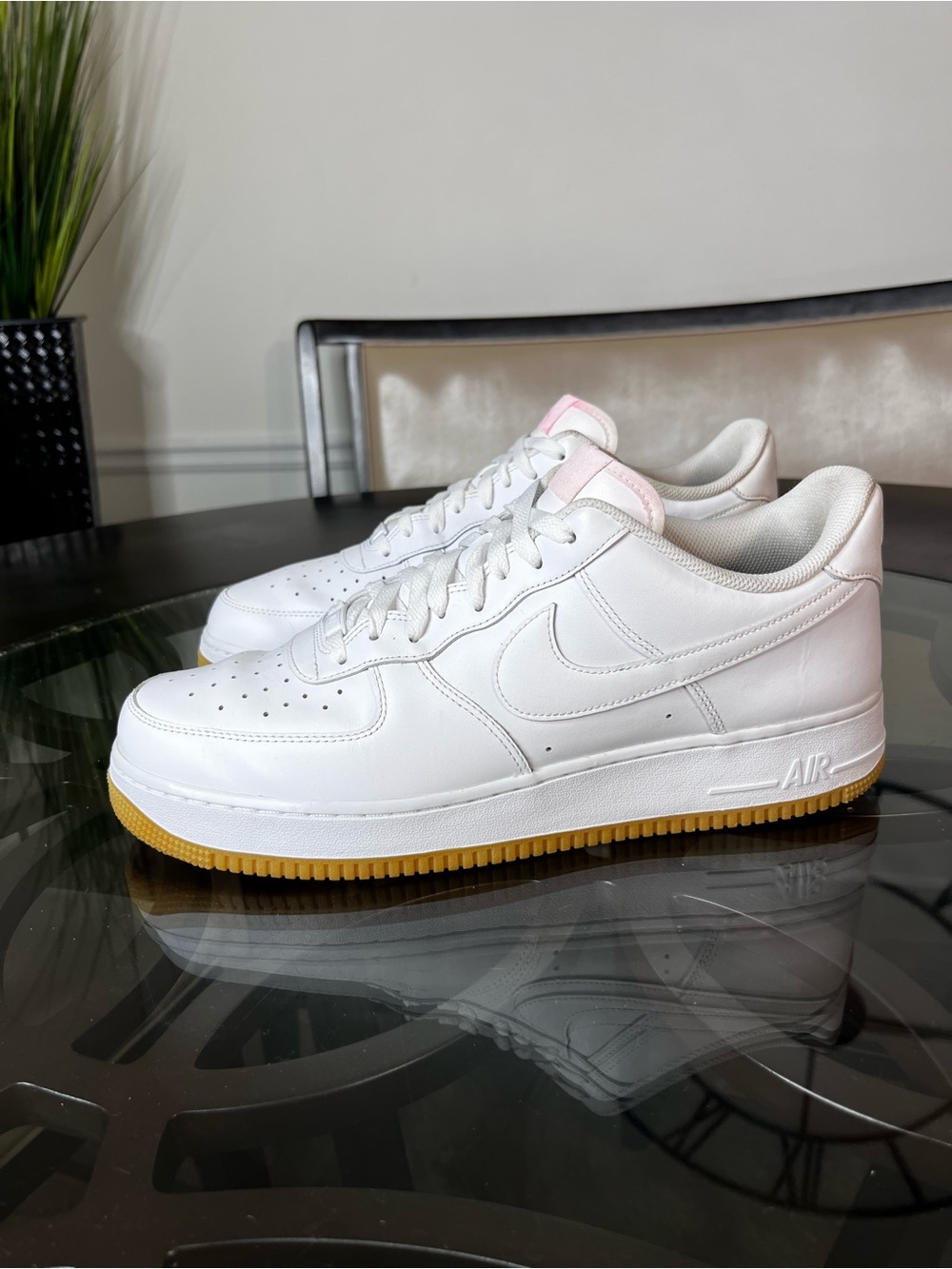 Nike Air Force 1 Low White Gum Brown Mens Sz 13